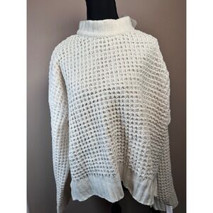 Altar'd State Ivory Knit‎ Mock Neck Pullover Sweater Cozy Casual Warm